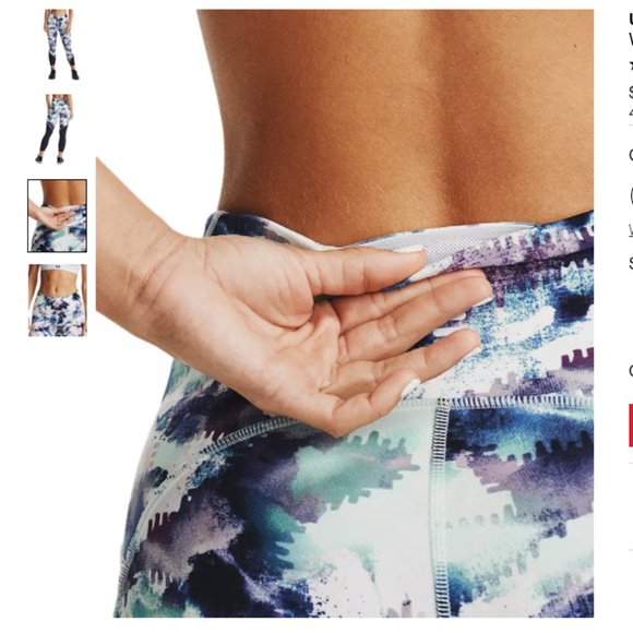 Women's Fly Fast HeatGear® Printed 7/8 Leggings - Picture 3 of 8